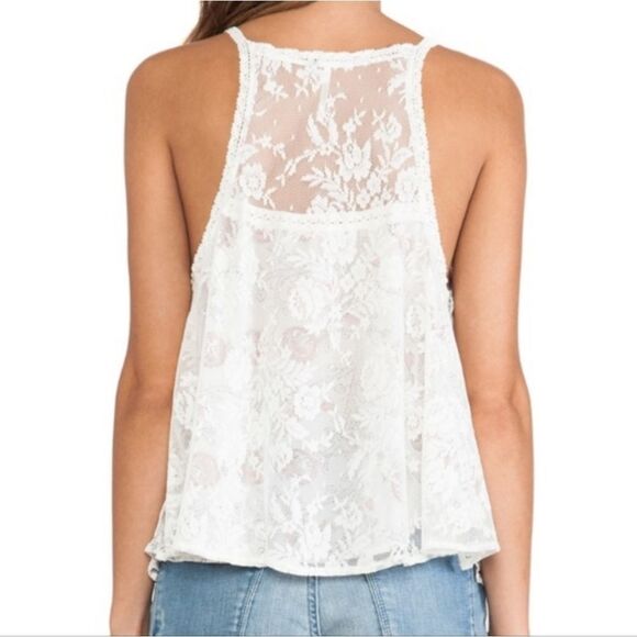 Free People Miss Mackenzie Side Tie Lace  Tank Top Size Medium - Picture 13 of 13